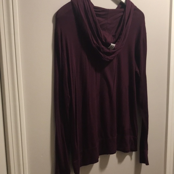 Victoria secret Pink hoodie. Cranberry color. Soft t shirt material. Size small - Picture 2 of 3